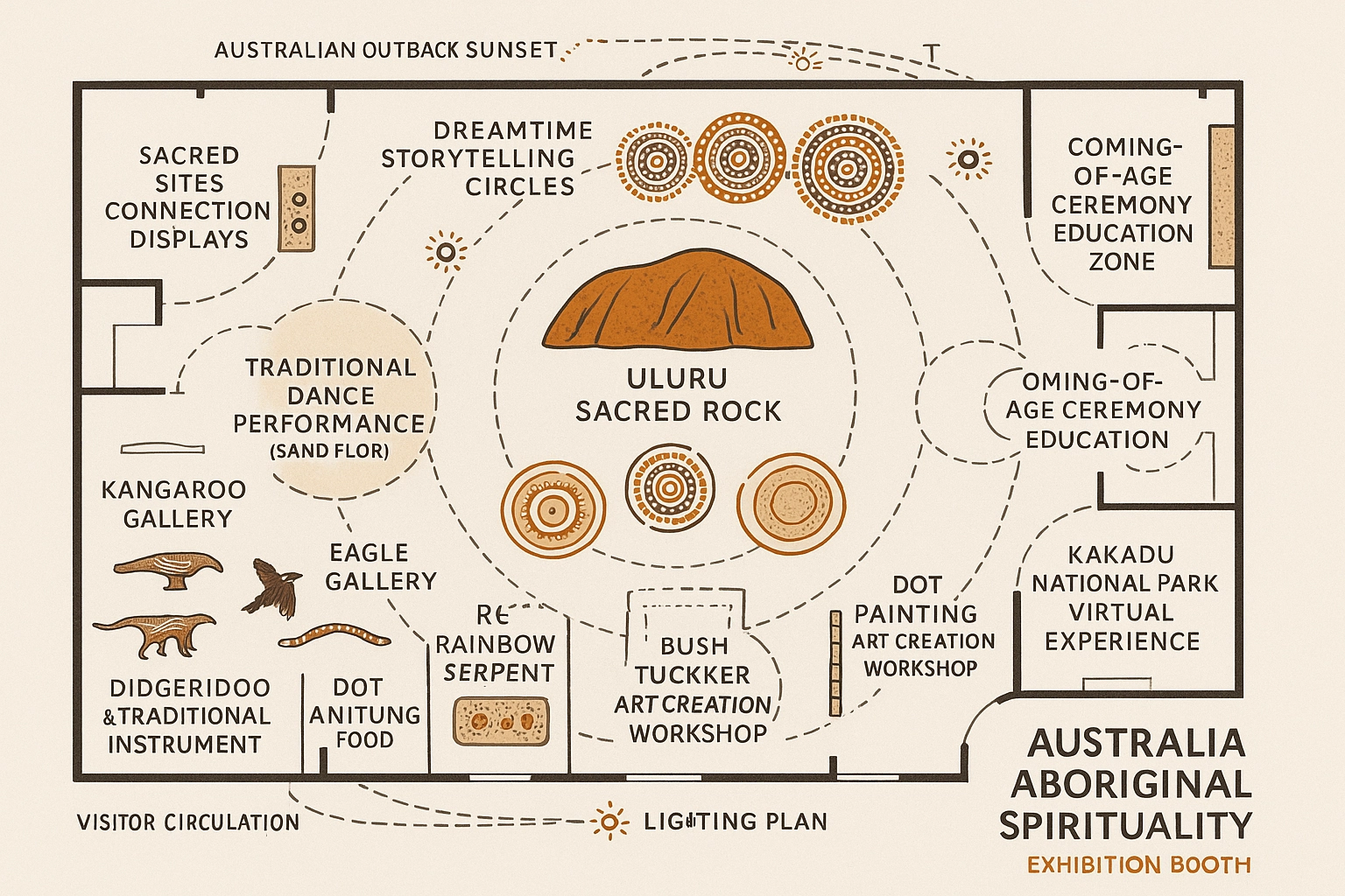 Aboriginal Spirituality Exhibition Display